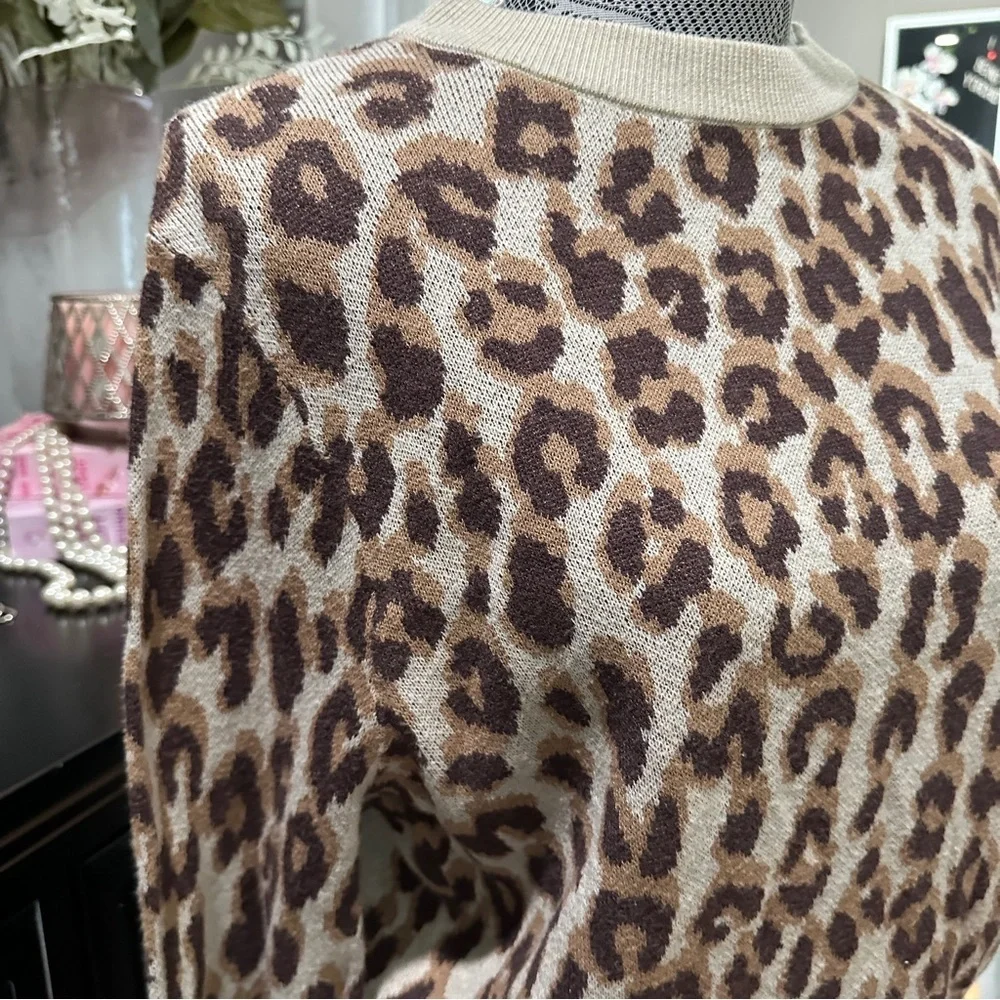 A New Day Leopard Print Crewneck Sweater Small – Baddie / Mob Wife Chic